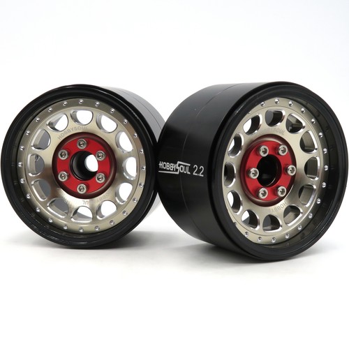 2x RC 2.2 Beadlock Räder Einstellbare 4 Offsets Felgen Für RC Mud Crawler TRX4 - Bild 23 von 43