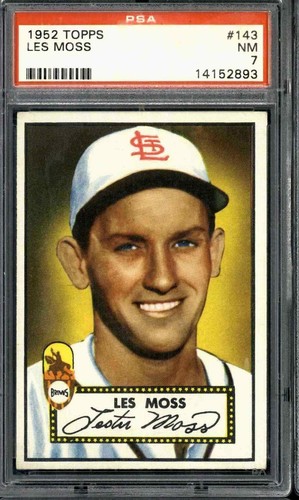 1952 Topps #143 Les Moss - PSA 7 - Picture 1 of 2