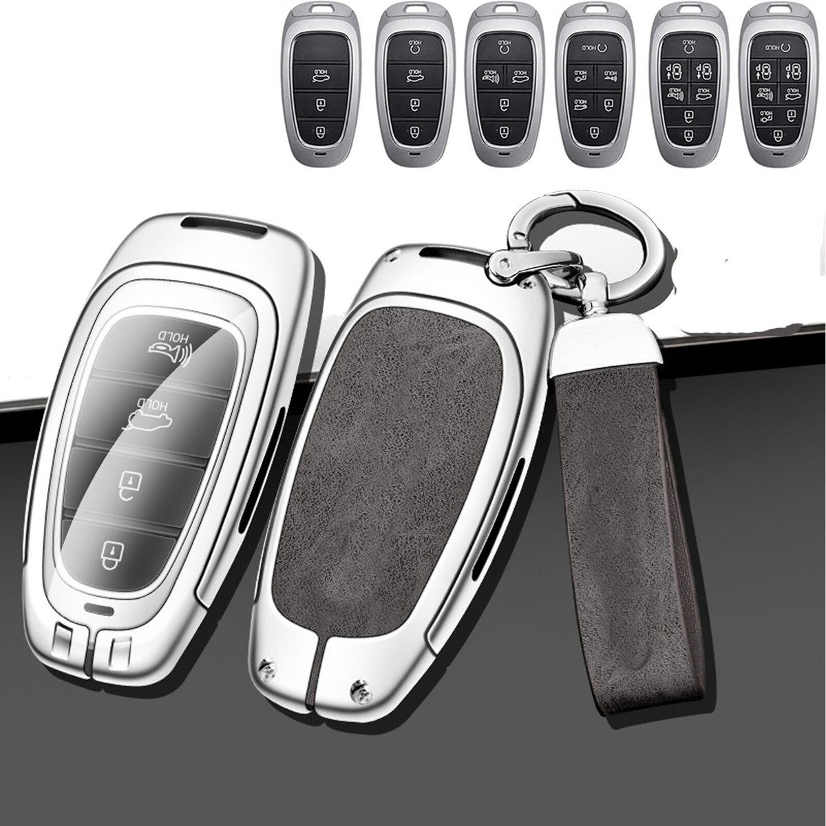 Metal Key Fob Cover Case Protector For Hyundai Sonata Tucson Santa Fe 2020 2024 eBay