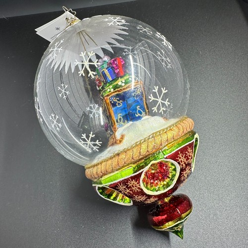 2004 Christopher Radko Sleighride Supreme 7.5" Ornament Snowglobe 1011286 - Picture 4 of 10