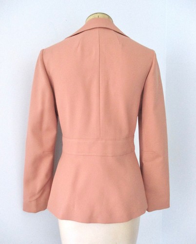 De Colección Años 70 Mod Salmón 3 Piezas Chaleco Blazer Chaqueta Pierna Ancha Acampanada Disco Pantalón XS/S - Imagen 11 de 14