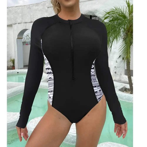 Striped Long Sleeves Swimwear - Beach & Bikinis - Picture 41 of 116
