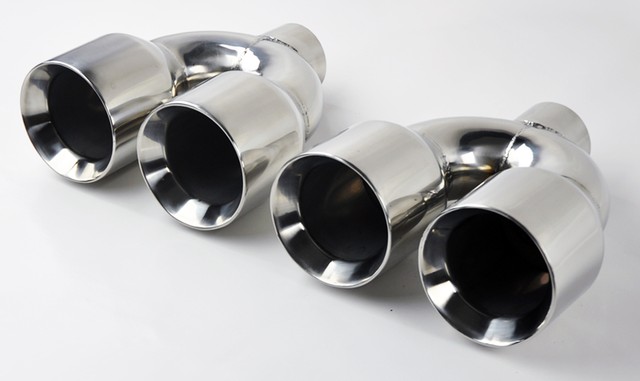 Dual 4.0" Quad Style Stainless Steel Exhaust Tips Fits Chevy Corvette C6 05-13 Dual 4.0" Quad Style Stainless Steel Exhaust Tips Fits Chevy Corvette C6 05-13