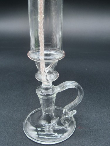Vintage Oil Burner Candle Sticks, Set of 3 Clear Glass Candlesticks - Picture 6 of 8