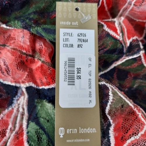 Erin London Damen XL Spitze Stufen Glockenärmel Boho Prinzessin Fairycore Tunika Neu mit Etikett - Bild 13 von 13