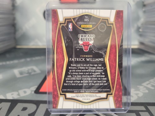 2021 Select #185 Patrick Williams Red White Orange Shimmer Prizm Rookie - Picture 2 of 2