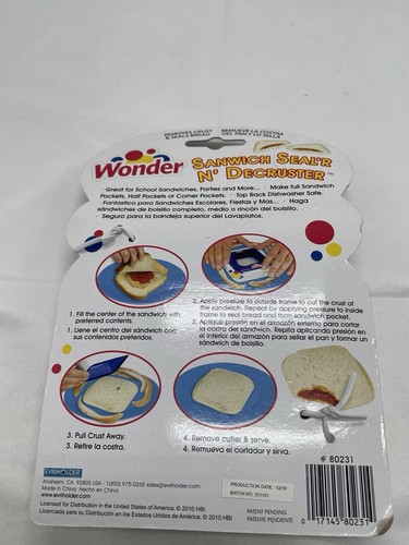 Wonder Sandwich Container Wonder Sandwich Decruster NOS - Picture 3 of 6