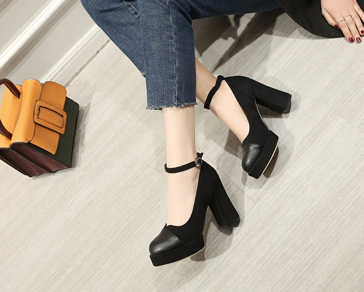 Women fashion fashion fashion Plus size Pumps High thick Heels Elegant shoes ankle strap suede 2afcfe Women fashion fashion fashion Plus size Pumps High thick Heels Elegant shoes ankle strap suede 2afcfe