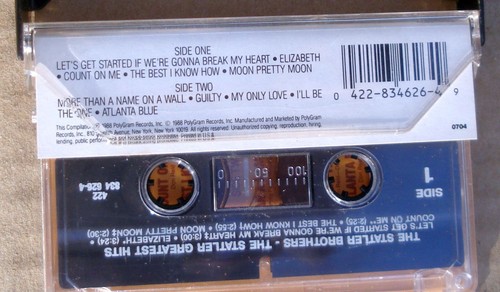 Statlers Greatest Hits Vintage 1988 Statler Brothers Cassette Audio Tape - Bild 2 von 2