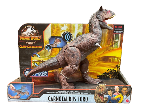 Jurassic World Camp Cretaceous Primal Attack Carnotaurus Toro Figur mit Sound NEU - Bild 1 von 4
