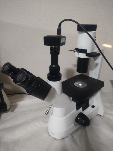 AmScope 40X-800X Long Distance Plan Optical Biological Inverted Microscope - Picture 5 of 19