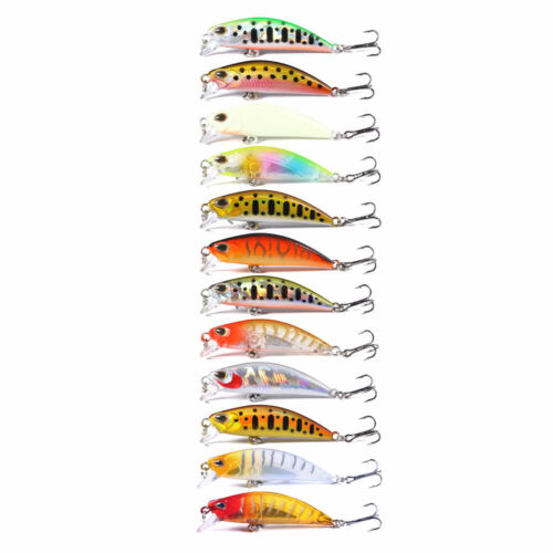 10PCS/Lot Fishing Lures Crankbaits Minnow Trout Hooks Bait Bass Tackle Saltwater - Bild 3 von 12