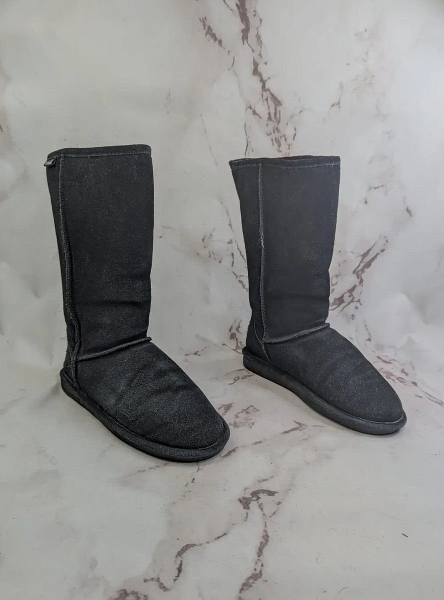Bearpaw Boots Womens 10 Black Fall Wool Sherpa Shearling Lined Suede Calf EU 41 eBay