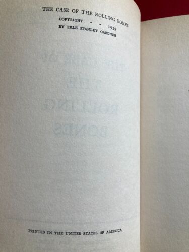 The Case of the Rolling Bones 1st Edition 1939 Erle Stanley Gardner w/DJ VG - Imagen 4 de 24