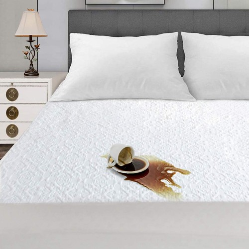Cooling Natural Bamboo Fiber Mattress Protector Microfiber Waterproof Pad Cover - Picture 8 of 49