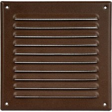 6" x 6" Inch Brown Stainless Steel Square Vent Cover - HVAC Louvered Air Retu...