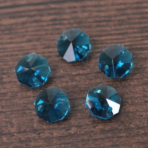 20 piezas Cuentas de araña decoración de prisma de cristal facetado octágono de 14 mm piezas - Imagen 10 de 20