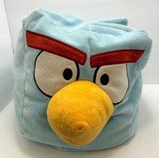Angry Birds Blue Bird Ice Cube Stuffed Toy Sewn Eyes Plush 10''