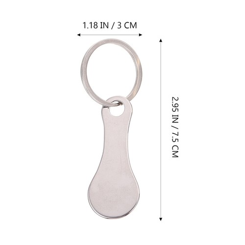 4 Pcs Shopping Trolley Tokens Cart Stainless Steel Key for Grocery - Picture 12 of 12