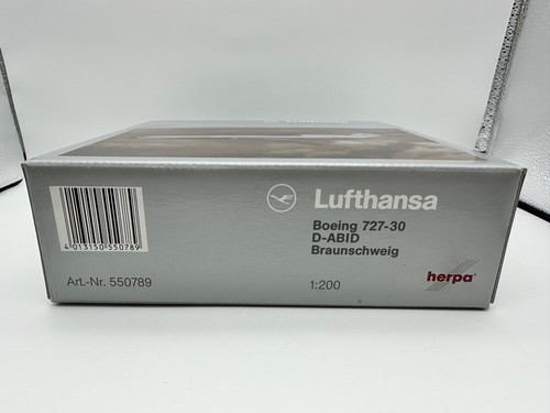 HERPA 1/200 LUFTHANSA B-727-100 (D-ABID) 550789 METAL DIECAST - Nuevo en caja - Imagen 9 de 13