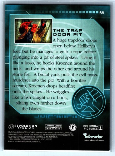 2004 Inkworks - Hellboy Trading Card - The Trap Door Pit #56 - Picture 2 of 2