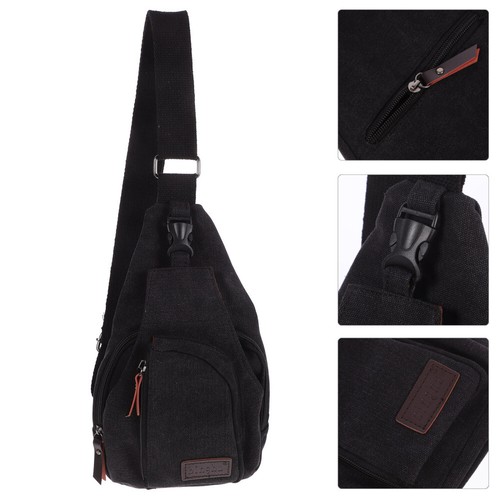Genial Bolso de Hombro Mochila Desequilibrada Informal de Lona Deportes al Aire Libre para Hombres - Imagen 6 de 12