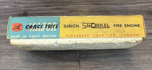 Corgi Major Toys 1127 Simon Snorkel Fire Engine W/Box Diecast UK Truck Vintage - Picture 4 of 17