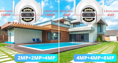 8MP 4K IP Camera Wifi PTZ Dual Lens 2.8mm 8mm 4MP 2K Surveillance Security CCTV - Picture 14 of 28