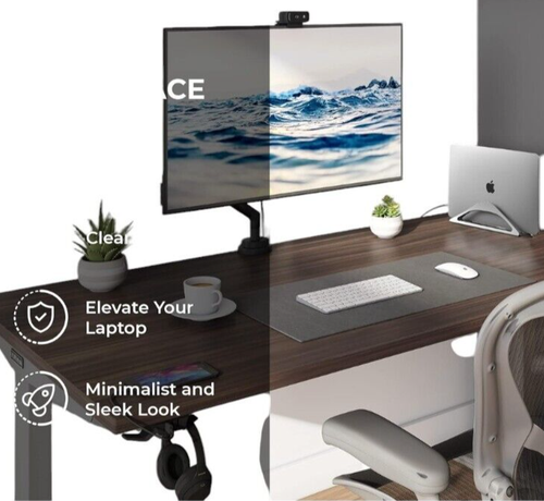 Vertical Laptop Stand by HumanCentric for Desks Space Gray Adjustable Holder - Picture 5 of 8