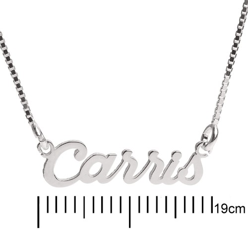 Personalised ANY Name Necklace Solid Silver Name Pendant 14" to 20" Chain - Picture 9 of 15