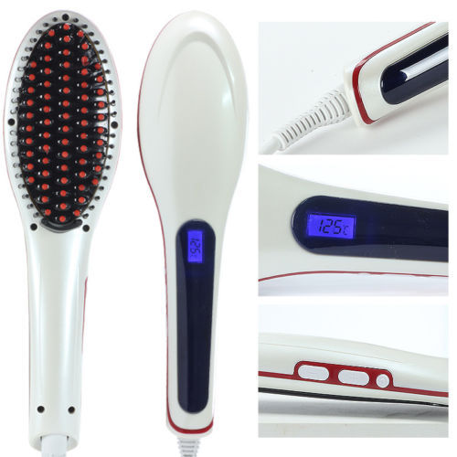 Cepillo de cerámica LCD eléctrico peine masajeador de cabello plancha herramienta recta - Imagen 8 de 9