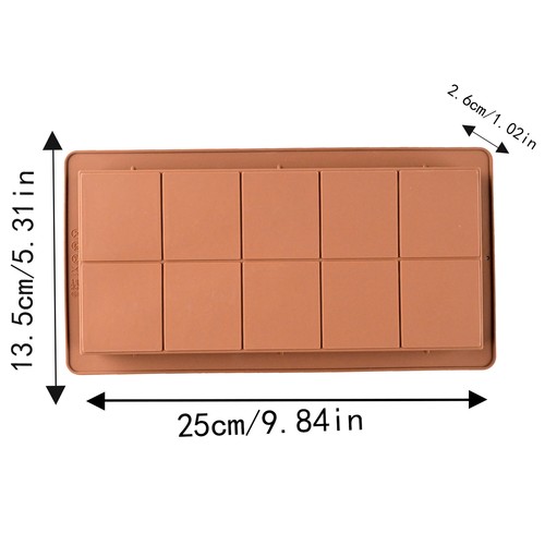 2Pcs Deep And Large Dubai Chocolate Bar Mold Silicone Chocolate Bar Molds - Picture 2 of 12