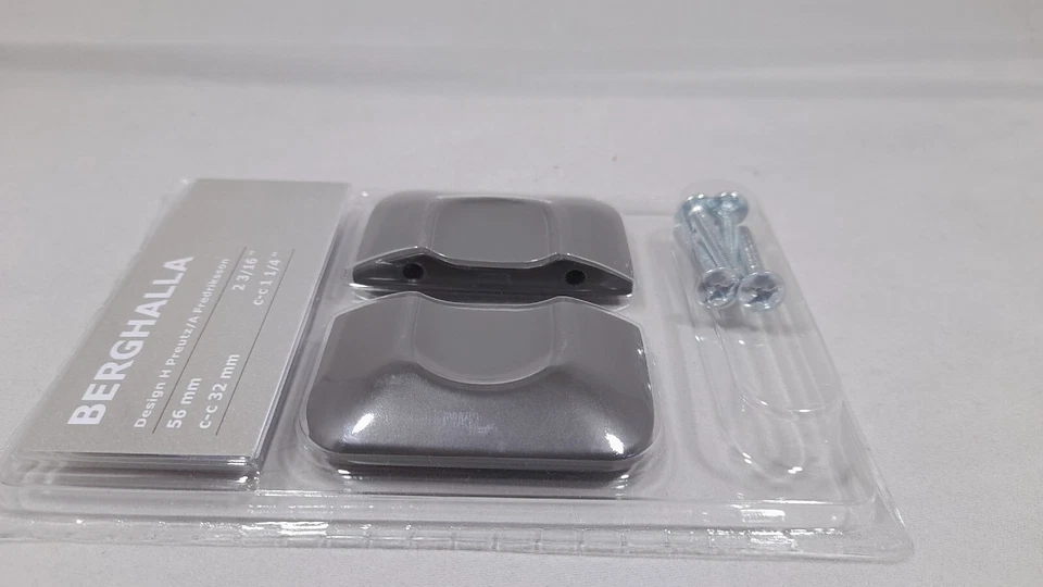 IKEA BERGHALLA Möbel Griffe in grau, (56mm), 2 Stück mit Schrauben - Bild 3 von 4