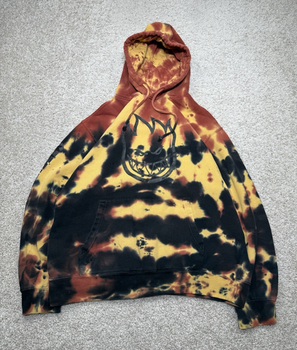 Y2K Spitfire Wheels Tie Dye Hoodie Sweatshirt Skate Boarding Pullover Mens Sz L