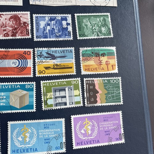1977-1987 Suiza, Helvetia Varios 28 sellos, 6 MNH, 4 usados, 3 con bisagras, 15 CTO - Imagen 5 de 11