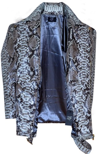 Genuine Dragon King Python Skin Large Scales Jacket All size UPto13XL74" PreSale - Picture 8 of 14