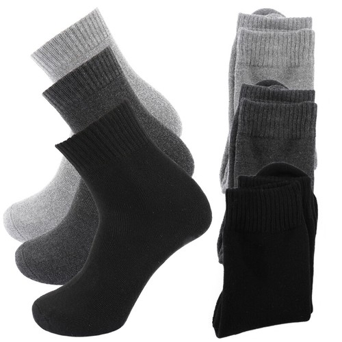 3/6 Pairs Mens Winter Heavy Duty Thermal Wool Boots Crew Socks Size 9-13 - Picture 2 of 23