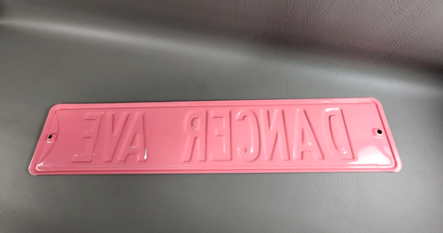 Dancer Ave"" rosa - verniciato a polvere - metallo pesante - 28"" X 6"" - Insegna lettere alzate - Foto 2 di 6