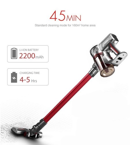 Red Color Household Large Suction Small Wireless Vacuum Cleaner - Picture 4 of 5