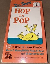 Dr. Seuss Hop On Pop + Mooney Will You Please / Oh Say Can You Say-VHS 1992