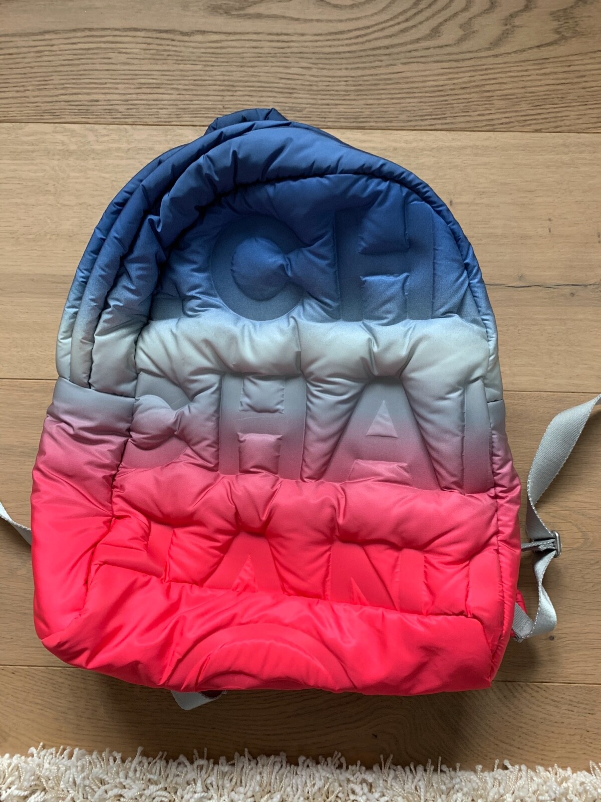 Authentic Chanel Doudoune Backpack Embossed Nylon Pink/Blue | eBay Authentic Chanel Doudoune Backpack Embossed Nylon Pink/Blue | eBay