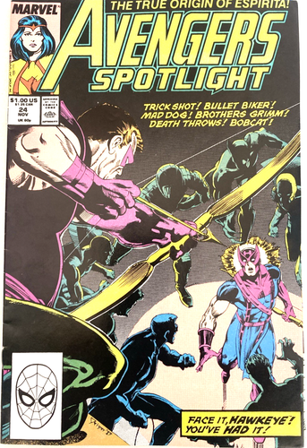 AVENGERS SPOTLIGHT. NUMBER'S 21 24-25 28-30. (6 ISSUE 1989-1990 LOT) - Picture 3 of 19
