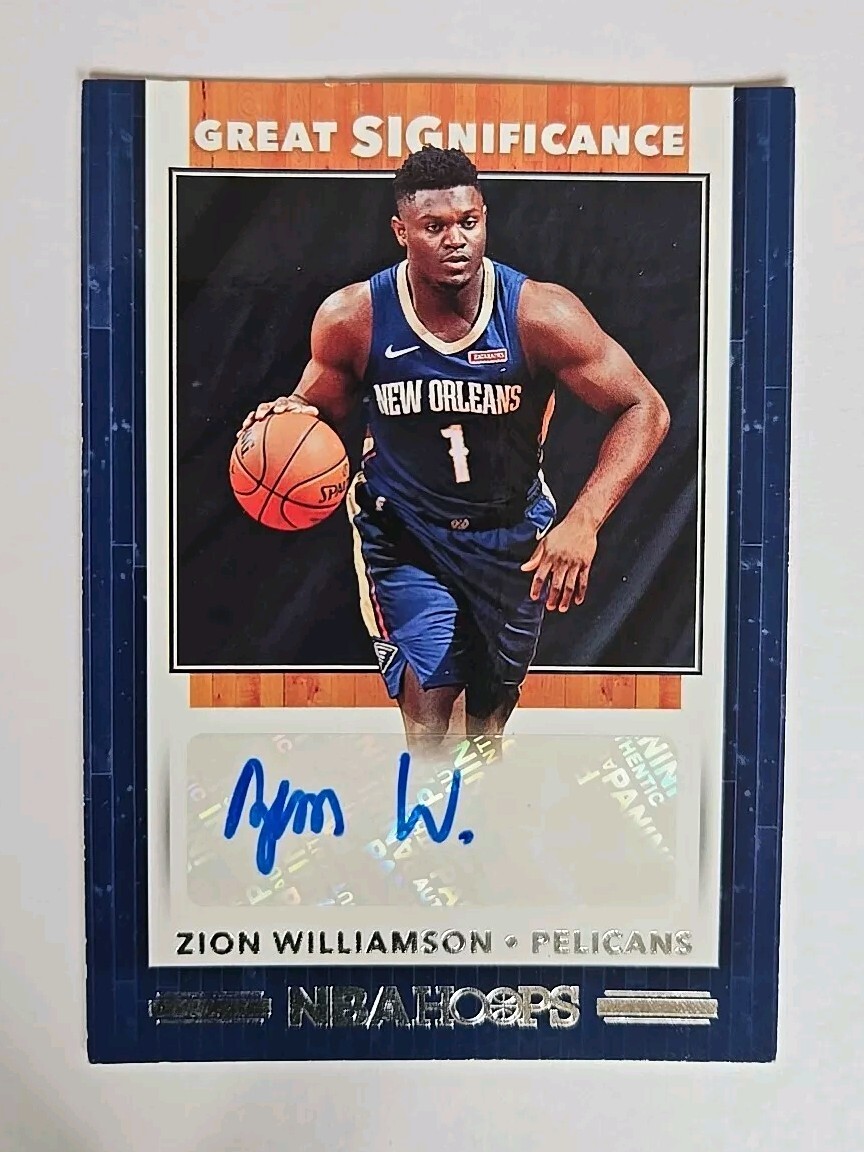 Zion Williamson 2019-20 Panini Hoops Great Significance Rookie Auto Card #GS-ZWL