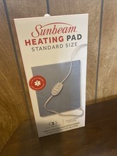 Sunbeam Heating Pad With 3 Heat Settings, 12" x 15" Blue Frost Unused