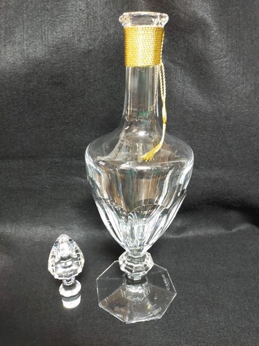 (empty) Baccarat Crystal Camus Michel Royale Brandy Bottle & Stopper Chips - Picture 2 of 14