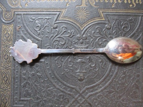 Antique Souvenir Spoon, Mocca Spoon , 800er Silver, Enamel Bad Pyrmont - Picture 4 of 4