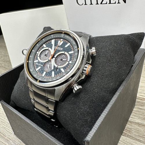 NEW✅TACHYMETER✅ Citizen Eco-Drive Chrono Date Dial Black Men's Watch CA4567-82H - Picture 13 of 20