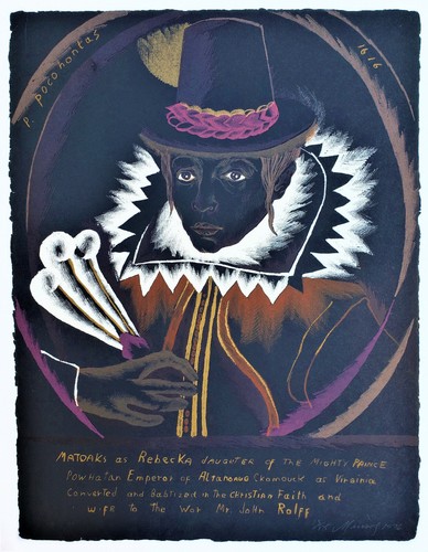 MARISOL Pencil SIGNED Color LITHO LIMITED Edition RARE Pocahontas ULAE WARHOL - Picture 3 of 10