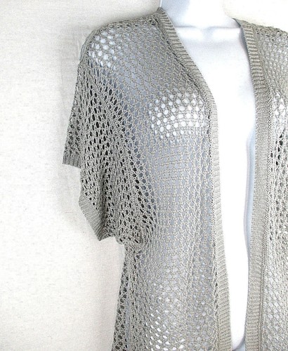 Anthropologie Willow & Clay grau Damen XS Acryl offen Strick Shrug Pullover