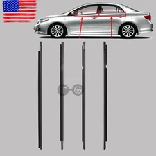 DOOR BELT WEATHER STRIP MOLDING SEAL SET FOR 03 04 05 06~08 Corolla Altis 4 DOOR